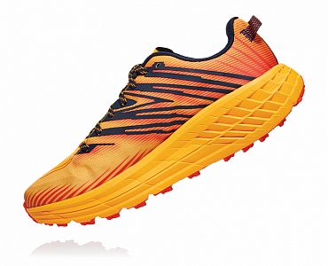 Pánské běžecké trailové boty HOKA ONE ONE M Speedgoat 4 Gold Fusion_Black Iris_3