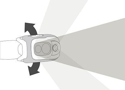 Petzl Swift RL 2023 svítilna bílá náklopný kužel