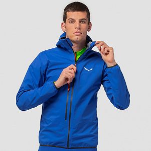 Salewa Agner 2 PTX 3L Jacket M electric přední pohled na postavě část zip