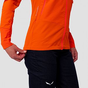 Salewa Agner DST Jacket W red orange detail boční část