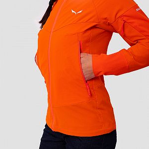 Salewa Agner DST Jacket W red orange detail kapsa