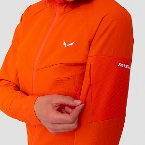 Salewa Agner DST Jacket W red orange detail zip