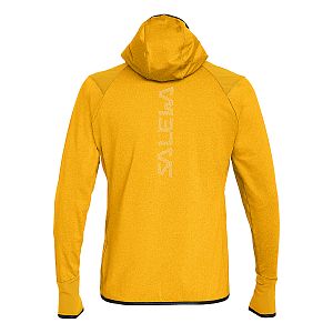 Salewa Agner Hybrid PL/DST Hooded Jacket M gold melange pánská mikina s kapucí