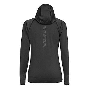 Salewa Agner Hybrid PL/DST Hooded Jacket W black out melange dámská mikina s kapucí