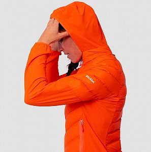 Salewa Agner Hybrid RDS DWN W Jacket red orange1