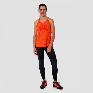 Salewa Alpine Hemp Print Tank W red orange1