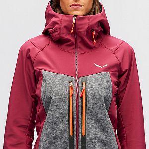 Salewa Comici SW/DST Jacket W mauvemood přední pohled