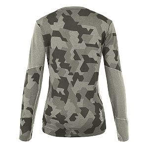 Salewa Cristallo Warm AMR L/S Tee W heather grey zadní pohled