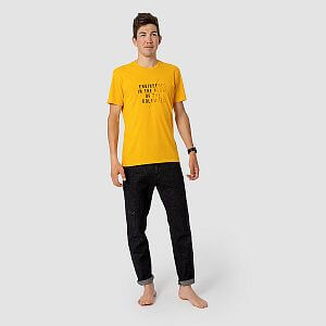 Salewa Engineered Dry S/S Tee M gold melange pánské sportovní tričko