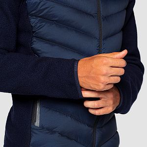 Salewa Fanes Sarner RDS Down Hybrid Jacket M navy blazer detail rukáv