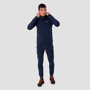 Salewa Lavaredo Hemp M Hooded Jacket navy blazer přední pohled na postavě