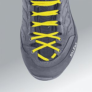 Salewa MS MTN Trainer 2 Mid GTX M detail šněrování a okapová špice