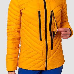 Salewa Ortles Hybrid RDS DWN Jacket W gold detail náprsní kapsa