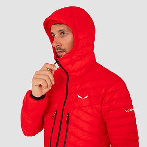 Salewa Ortles RDS Down Hybrid Jacket Men flame detail kapuce