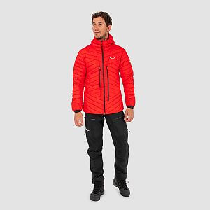 Salewa Ortles RDS Down Hybrid Jacket Men flame detail přední pohled na postavě