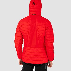 Salewa Ortles RDS Down Hybrid Jacket Men flame detail zadní pohled na postavě