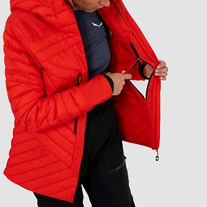 Salewa Ortles RDS Down Hybrid Jacket Women flame detail kapsa