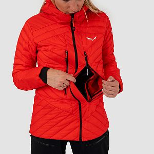 Salewa Ortles RDS Down Hybrid Jacket Women flame detail kapsa