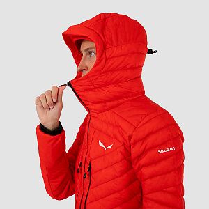 Salewa Ortles RDS Down Hybrid Jacket Women flame detail kapuce