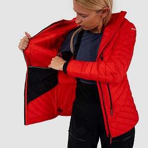 Salewa Ortles RDS Down Hybrid Jacket Women flame detail