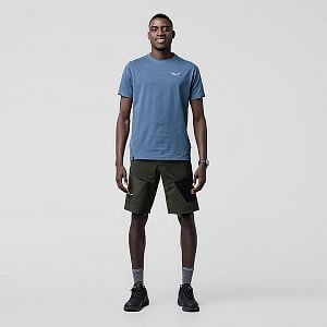 Salewa Pedroc 3 DST Cargo Shorts M dark olive přední pohled na postavě