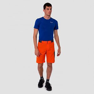 Salewa Pedroc Cargo 3 DST M Shorts red orange přední pohled na postavě