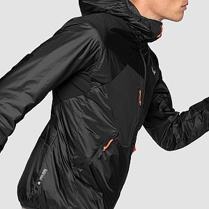 Salewa Pedroc Hybrid TWR Hooded Jacket M black out detail boční strana 