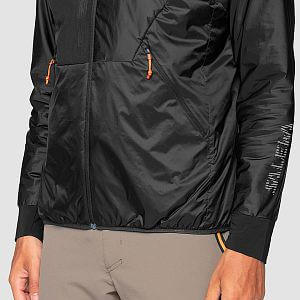 Salewa Pedroc Hybrid TWR Hooded Jacket M black out detail přední strana 