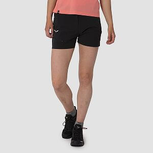 Salewa Pedroc Pro Cargo Shorts W black out dámské turistické kraťasy přední detail