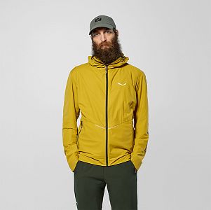 Salewa Pedroc Wind Hoody Jacket M olive oil pánská větruodolná bunda s kapucí na turistiku i do města