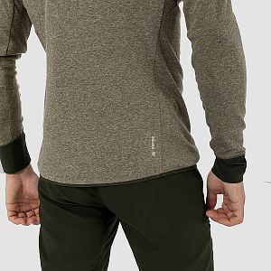 Salewa Puez 2 Dry Hooded Full Zip Top M dark olive melange elastický lem