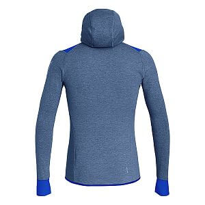 Salewa Puez 2 Dry M L/S Hood Full-zip Tee electric melange zadní pohled