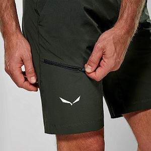 Salewa Puez 4 Shorts M dark olive detail kapsa