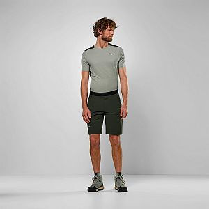 Salewa Puez 4 Shorts M dark olive přední pohled na postavě