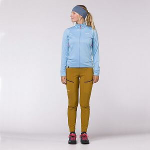 Salewa Puez Durastretch Warm Cargo Pant Women golden brown přední pohled na postavě
