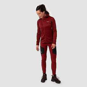 Salewa Puez Durastretch Warm Cargo Pant Women syrah přední pohled na postavě