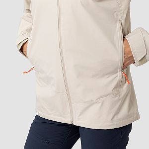 Salewa Puez Gore-Tex Paclite® Jacket W oatmeal dámská bunda kapsy