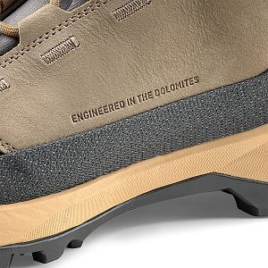 Salewa Puez Leather MID PTX M bungee cord/onyx pánské trekové boty detail kůže