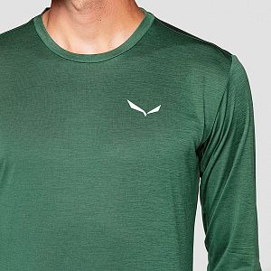 Salewa Puez Melange Dry L/S Tee M duck green melange4