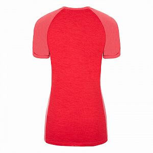 Salewa Puez Melange Dry V-Neck S/S Tee W calypso coral melange zadní pohled