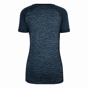 Salewa Puez Melange Dry V-Neck S/S Tee W navy blazer melange zadní pohled