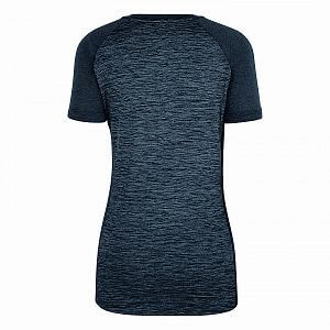 Salewa Puez Melange Dry V-Neck S/S Tee W navy blazer melange zadní pohled