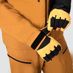Salewa Sella 3L PTX Jacket Men golden brown detail rukáv