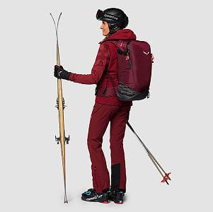 Salewa Sella DST Vest W syrah zadní pohled na postavě