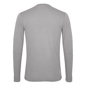 Salewa Solid Logo Dry M L/S Tee heather grey zadní pohled