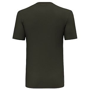 Salewa Solidlogo Dry T-Shirt M dark olive melange zadní pohled