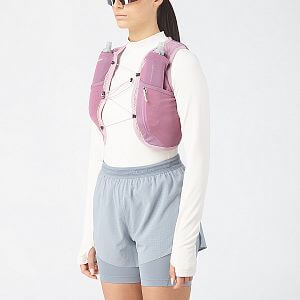 Salomon Active Skin 4 Women Set dusky orchid / dawn pink dámská běžecká vesta