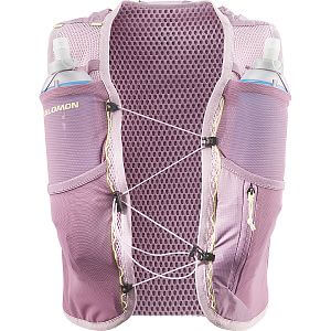 Salomon Active Skin 4 Women Set dusky orchid / dawn pink dámská běžecká vesta