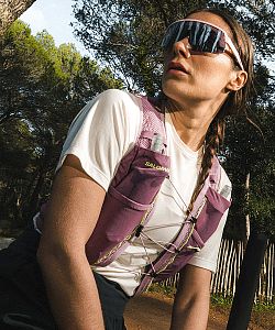 Salomon Active Skin 4 Women Set dusky orchid / dawn pink dámská běžecká vesta