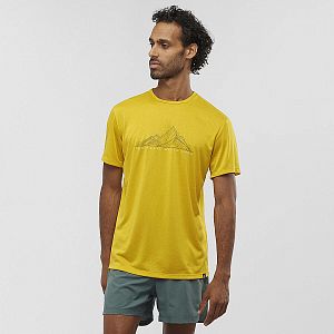 SALOMON Agile Graphic TEE M lemon curry_1